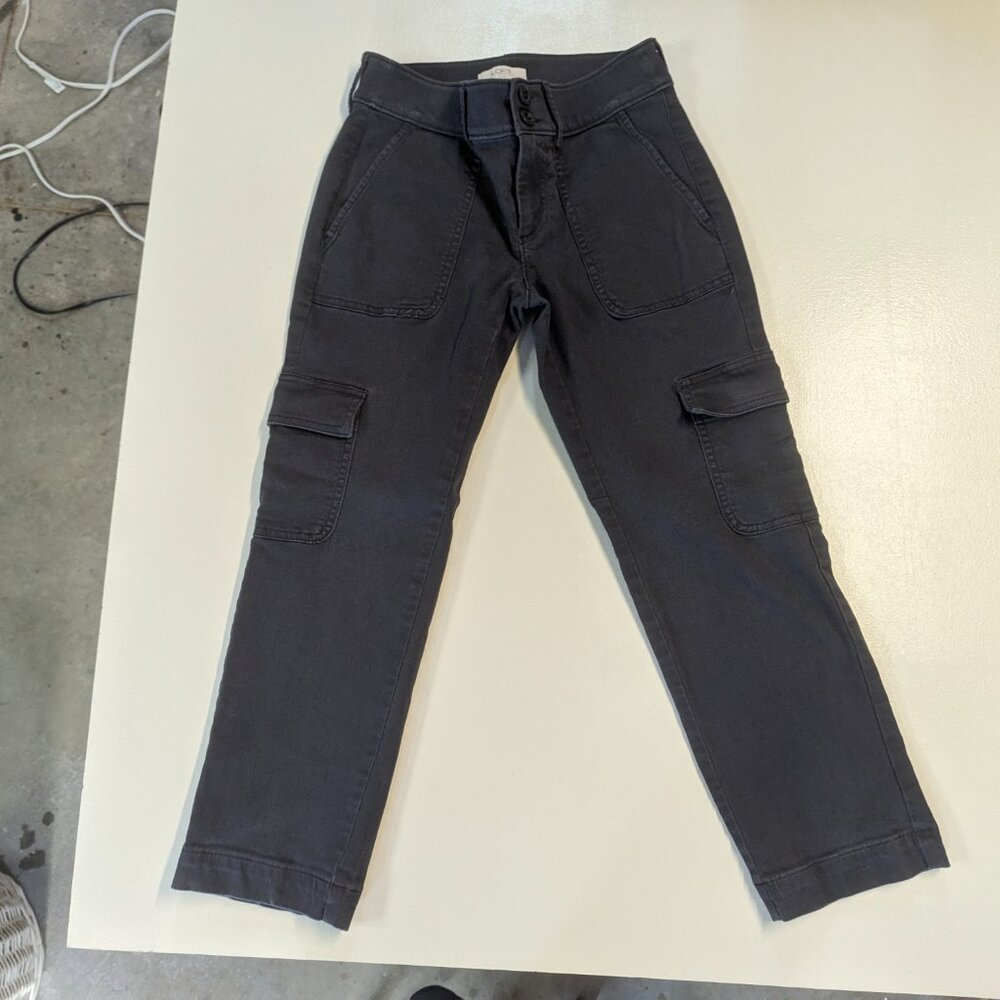 Loft Size 00P Cropped Blue/Gray Cargo Pants